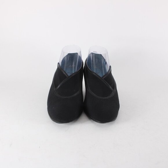 Thierry Rabotin Heels Remy Sz 38 Black Ankle Micro Fiber Leather 2" Heel - Picture 5 of 13